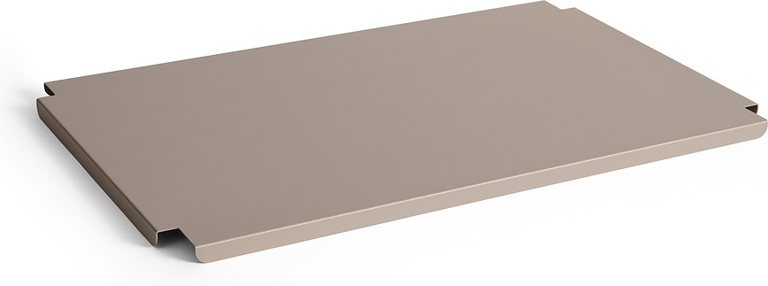 Hay Colour Crate Couvercle pour caisse de rangement L, en métal, taupe