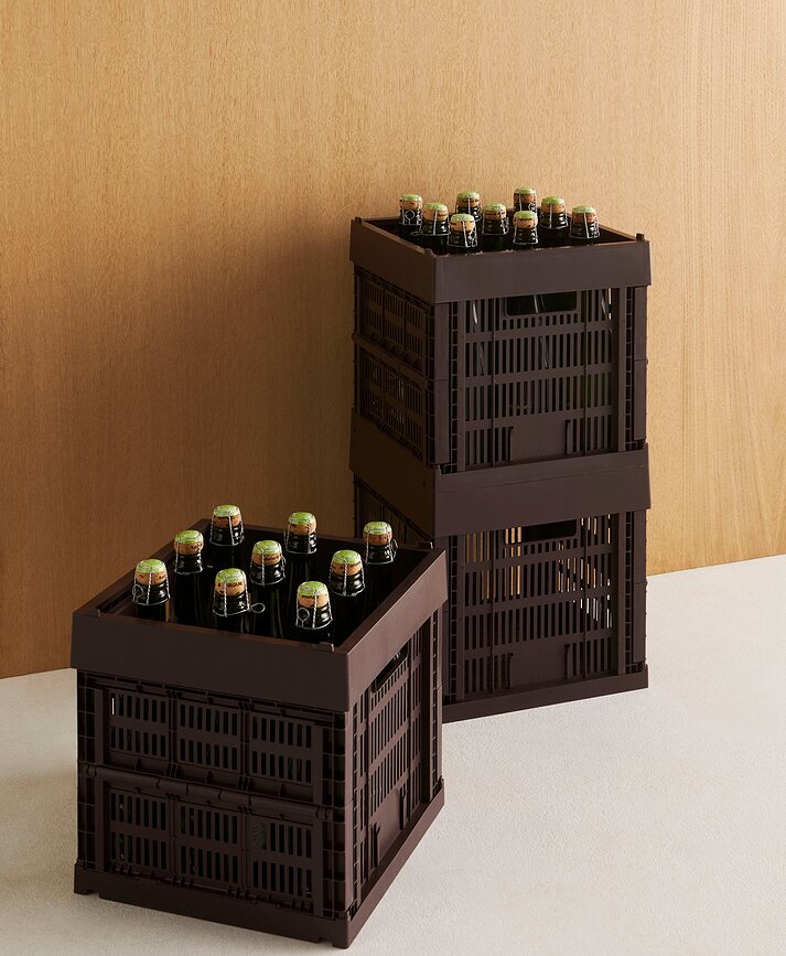 Hay Colour Crate Cube Caisse de Rangement, bordeaux