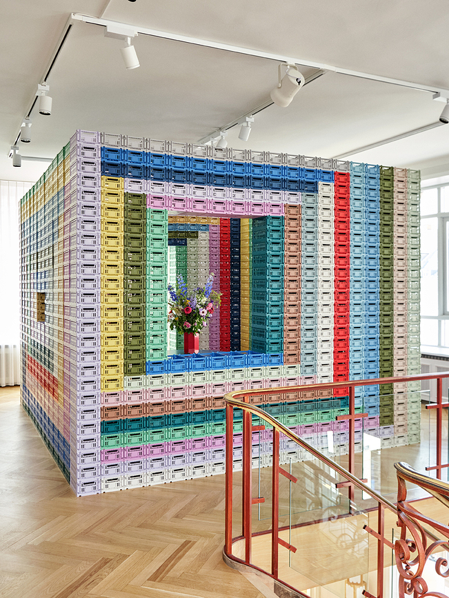 Hay Colour Crate Καλάθι Αποθήκευσης, L, υπόλευκο