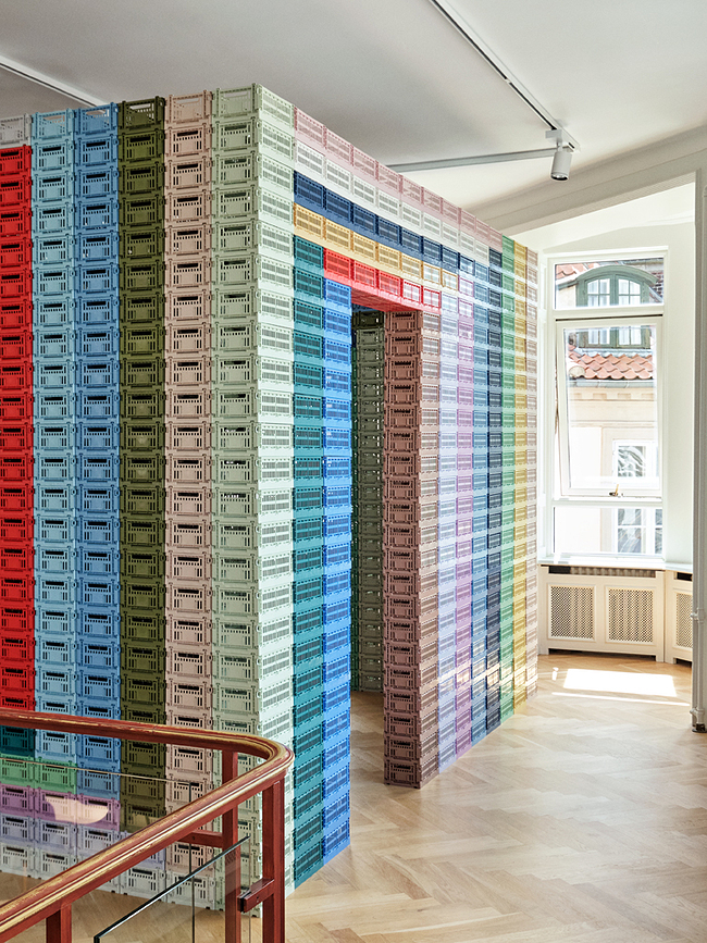 Hay Colour Crate Καλάθι Αποθήκευσης, L, υπόλευκο