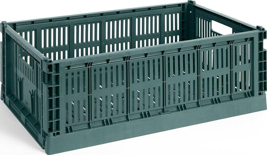 Hay Colour Crate Κουτί αποθήκευσης, L, σκούρο πράσινο