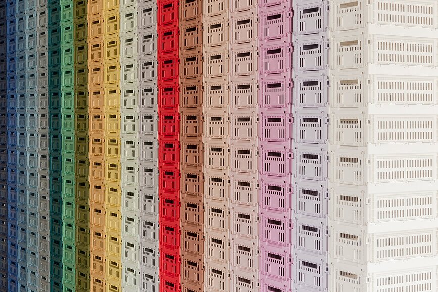 Hay Colour Crate M Košara za shranjevanje, modra