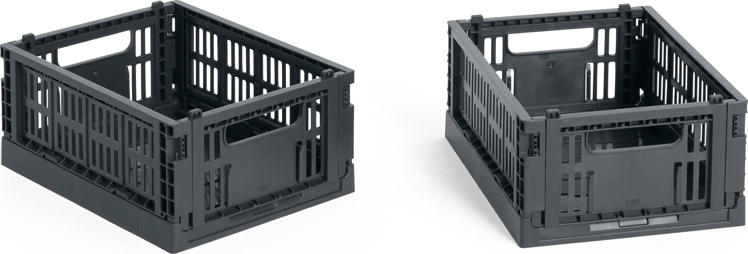 Hay Colour Crate Mini Aufbewahrungskörbe Anthrazit, 2 St.