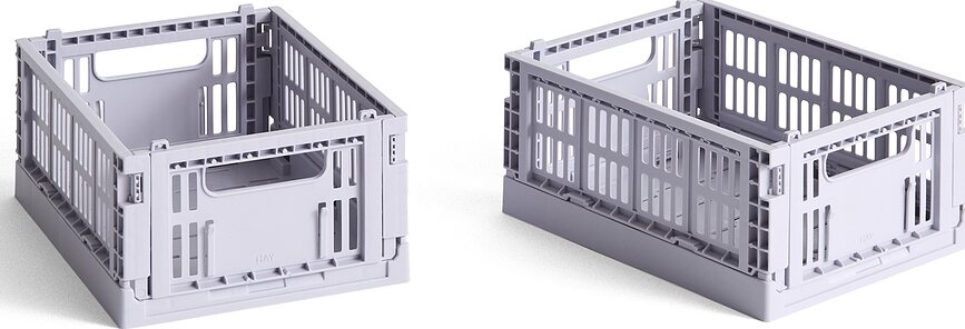 Hay Colour Crate Mini Caisses de Rangement, lavande, Lot de 2