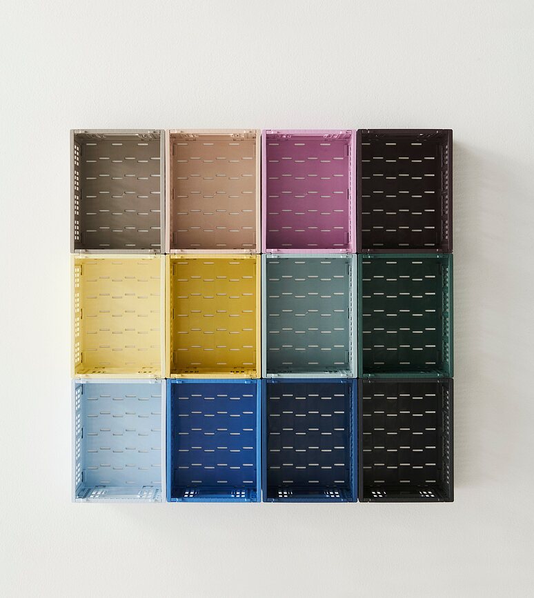 Hay Colour Crate Mini Καλάθια Αποθήκευσης, μπορντό, 2 τμχ