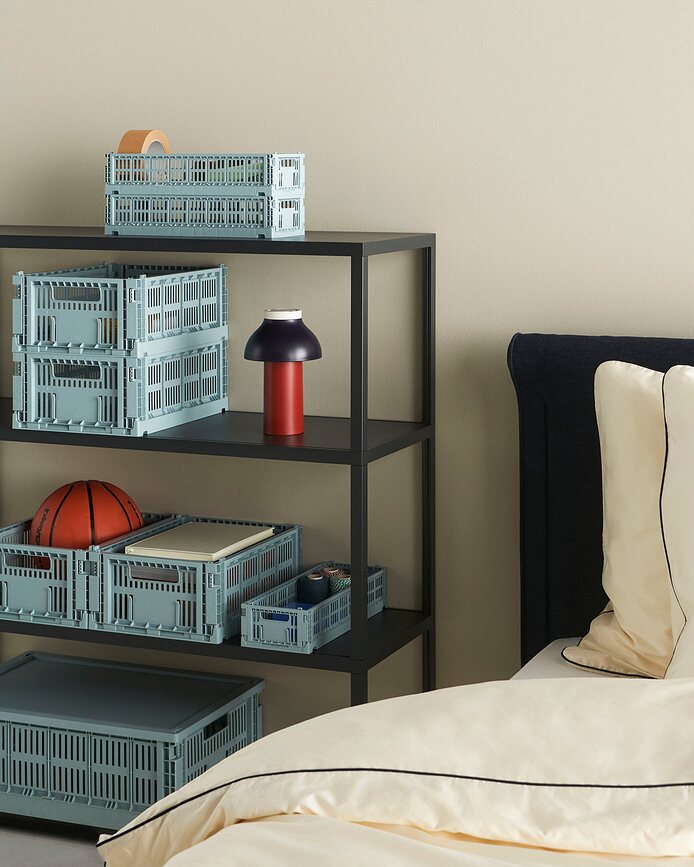 Hay Colour Crate Mini Καλάθια Αποθήκευσης, μπορντό, 2 τμχ