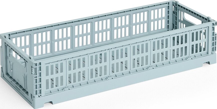 Hay Colour Crate Mini Oblong Caisse de Rangement, bleu-gris