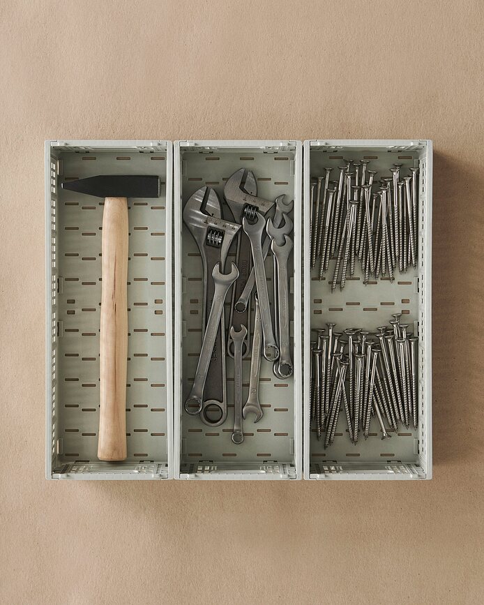 Hay Colour Crate Mini Oblong Caisse de Rangement, bordeaux