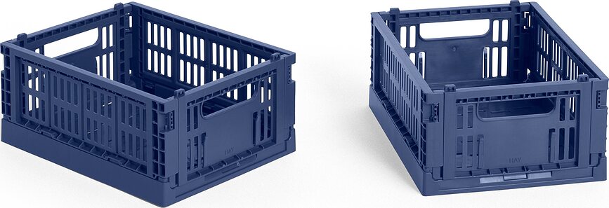 Hay Colour Crate Mini Paniers de rangement, bleu marine, Lot de 2