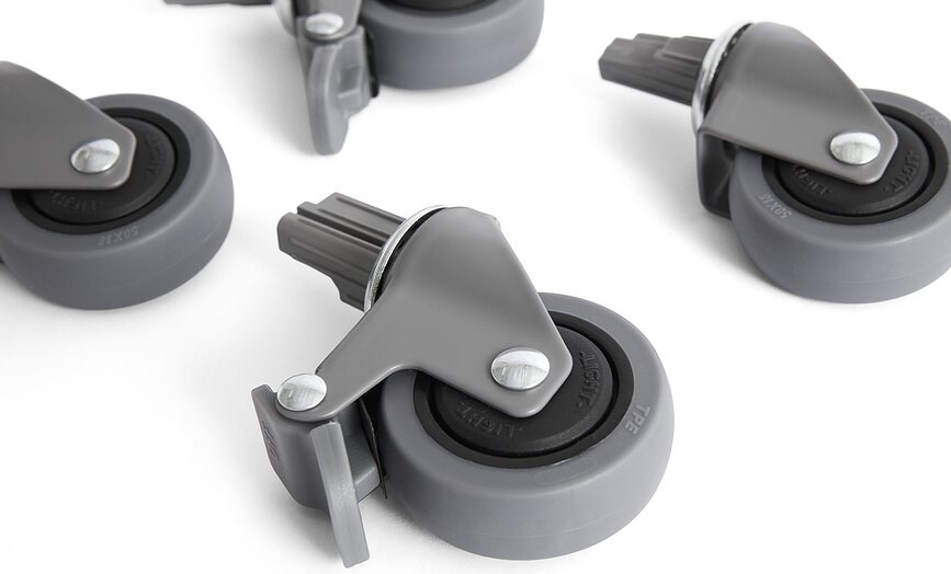 Hay Colour Crate Roulettes pour caisse de rangement taille M, Lot de 4