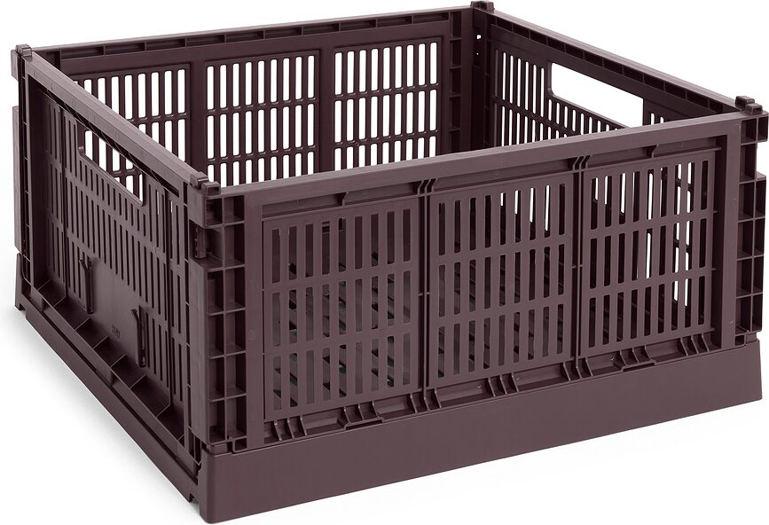 Hay Colour Crate Square Caisse de Rangement, taille L, bordeaux