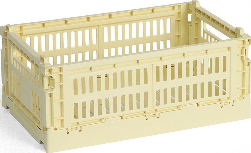 Hay Colour Crate Zaboj za shranjevanje, S, svetlo rumen