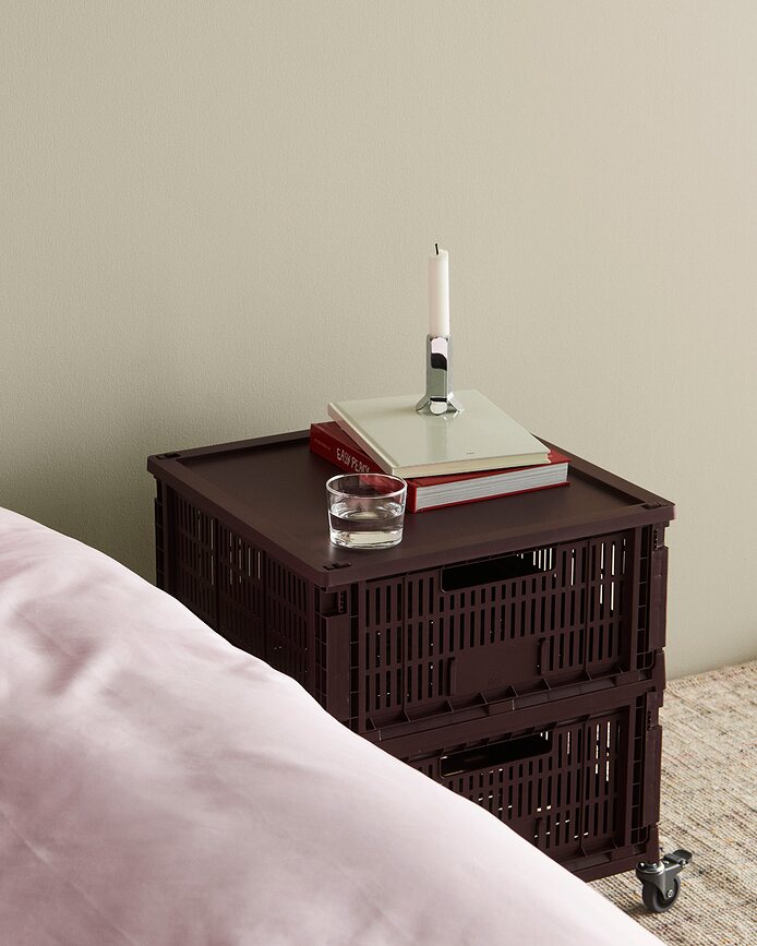 Hay Colour Crate Square Couvercle pour caisse, taille L, bordeaux