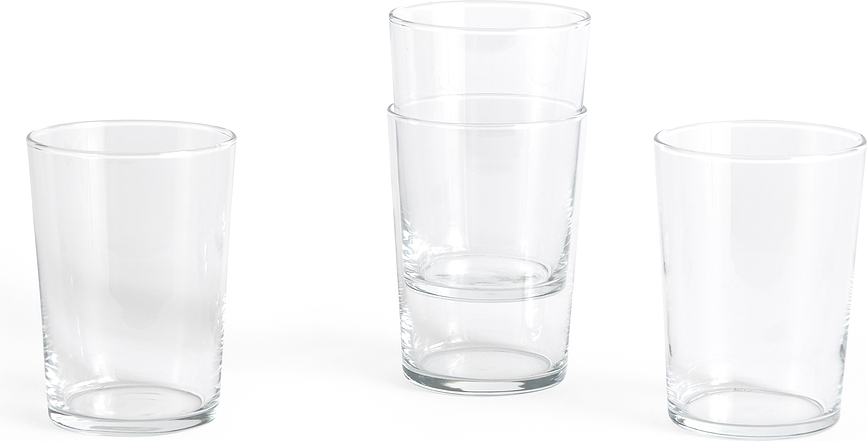Hay Glazen 490 ml, transparant, 4 st.