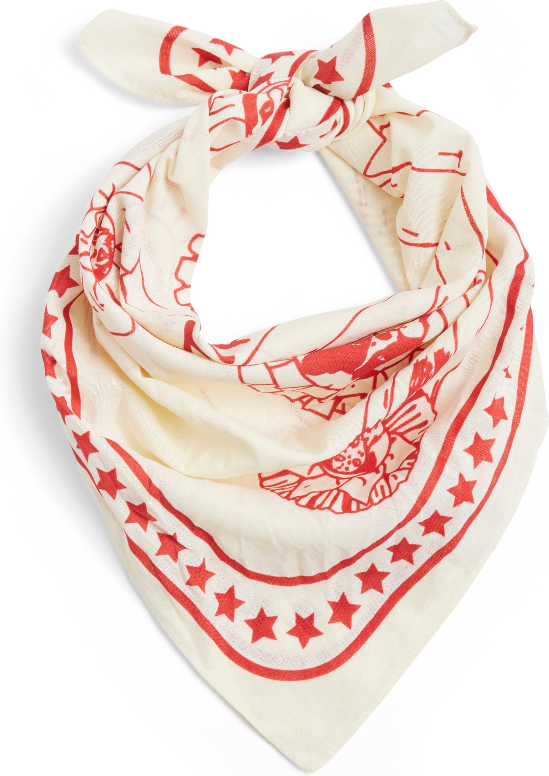 Hay Hundehalstuch 55 x 55 cm creme-rot recycelt