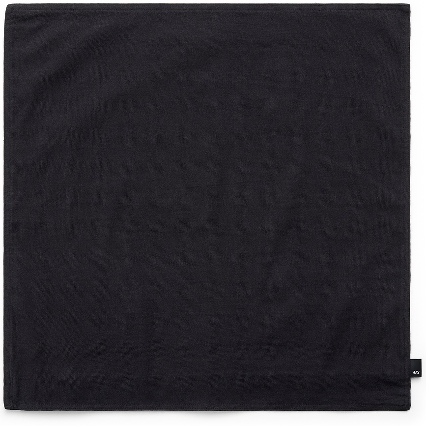 Hay Linen Housse de Coussin 60 x 60 cm, noire