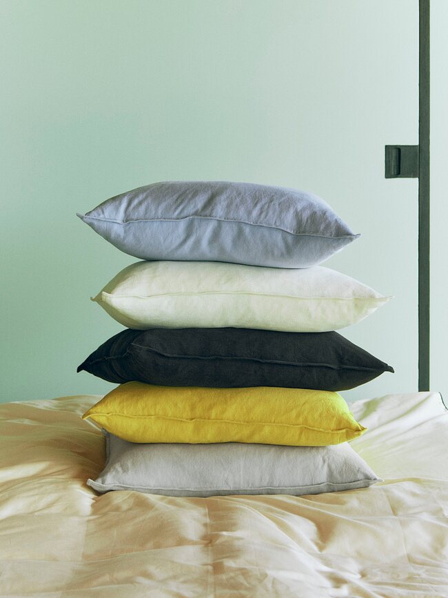 Hay Linen Μαξιλάρι διακοσμητικό, 60 x 60 εκ., λινό, μαύρο