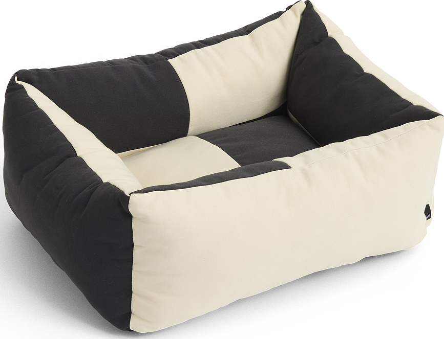 Hay Lit pour chien, taille XS, noir et blanc