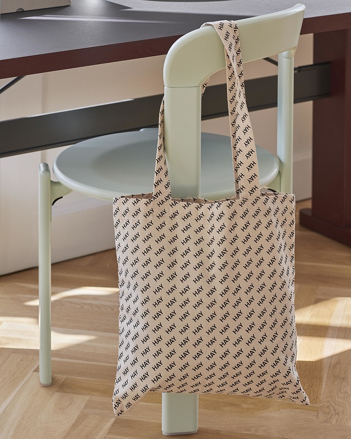Hay Logo Tote Torba, bež-bordo