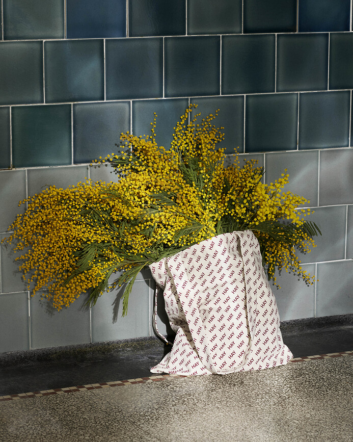 Hay Logo Tote Sac, beige et noir