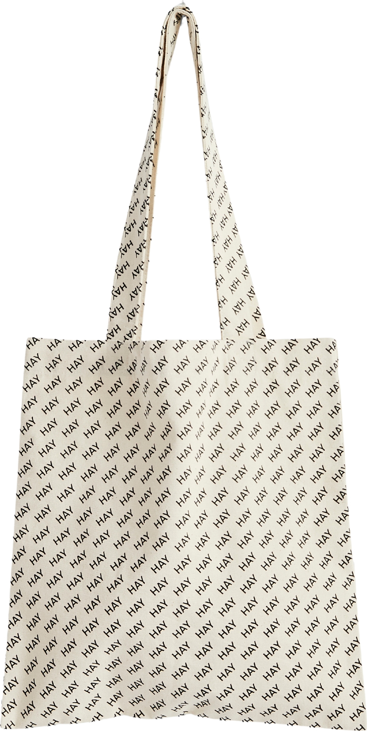 Hay Logo Tote Tasche beige-schwarz