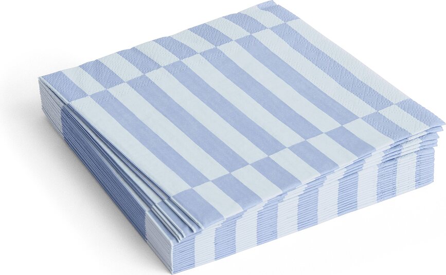 Hay Pattern Χαρτοπετσέτες, 33 x 33 cm, με ρίγες σε γαλάζιο-μπλε, 20 τμχ