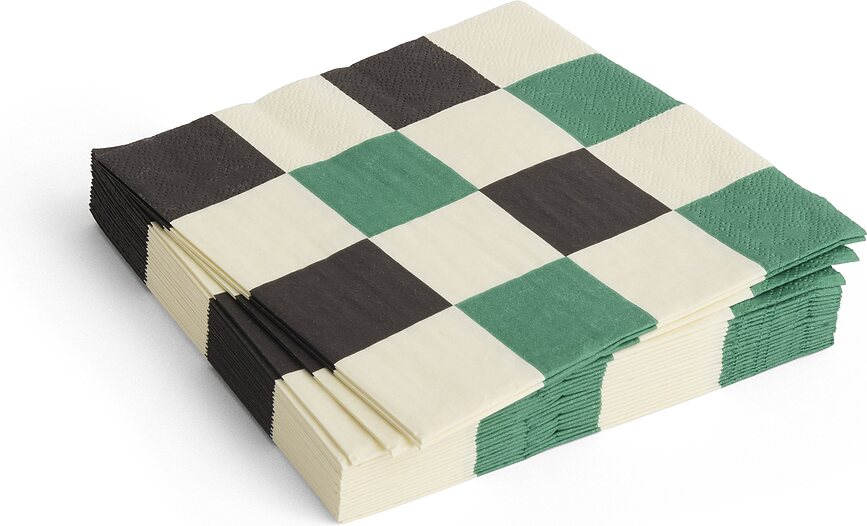 Hay Pattern Χαρτοπετσέτες, 33 x 33 cm, πράσινες καρό, 20 τμχ