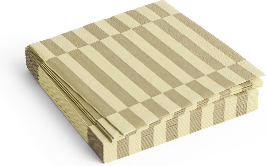 Hay Pattern Χαρτοπετσέτες, 33 x 33 εκ., ριγέ, κρεμ-αμμώδες, 20 τμχ