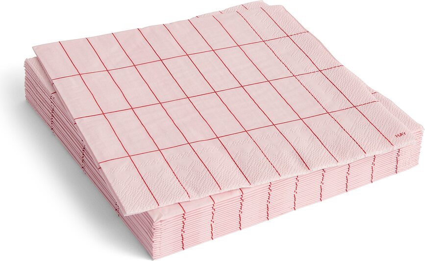 Hay Pattern Χαρτοπετσέτες καρό, 40 x 40 cm, ανοιχτό ροζ, 20 τμχ