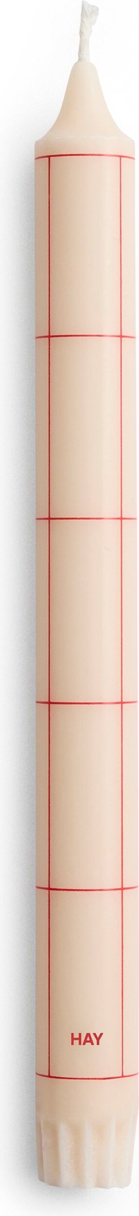 Hay Pattern Kerze, kariert, creme-rot
