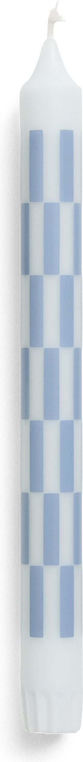 Hay Pattern Kerze Schachbrettmuster, blau-hellblau