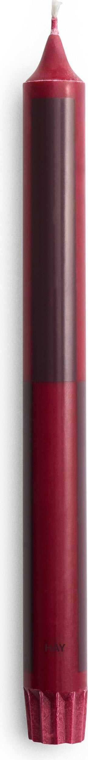 Hay Pattern Kerze Schachbrettmuster, bordeauxrot