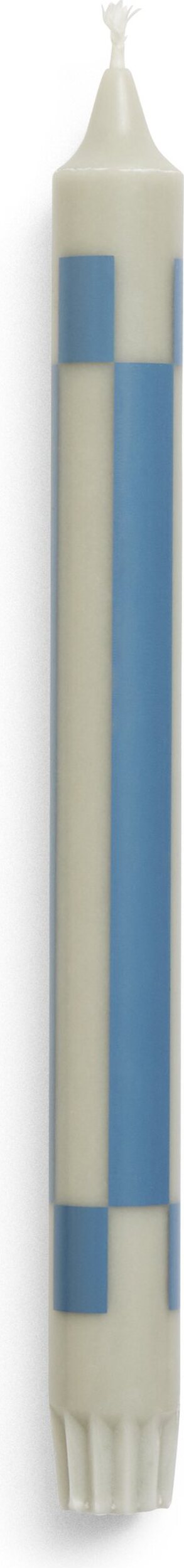 Hay Pattern Kerze Schachbrettmuster, grau-blau