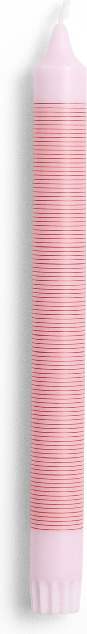Hay Pattern Kerze sehr dünne Streifen rosa-rot