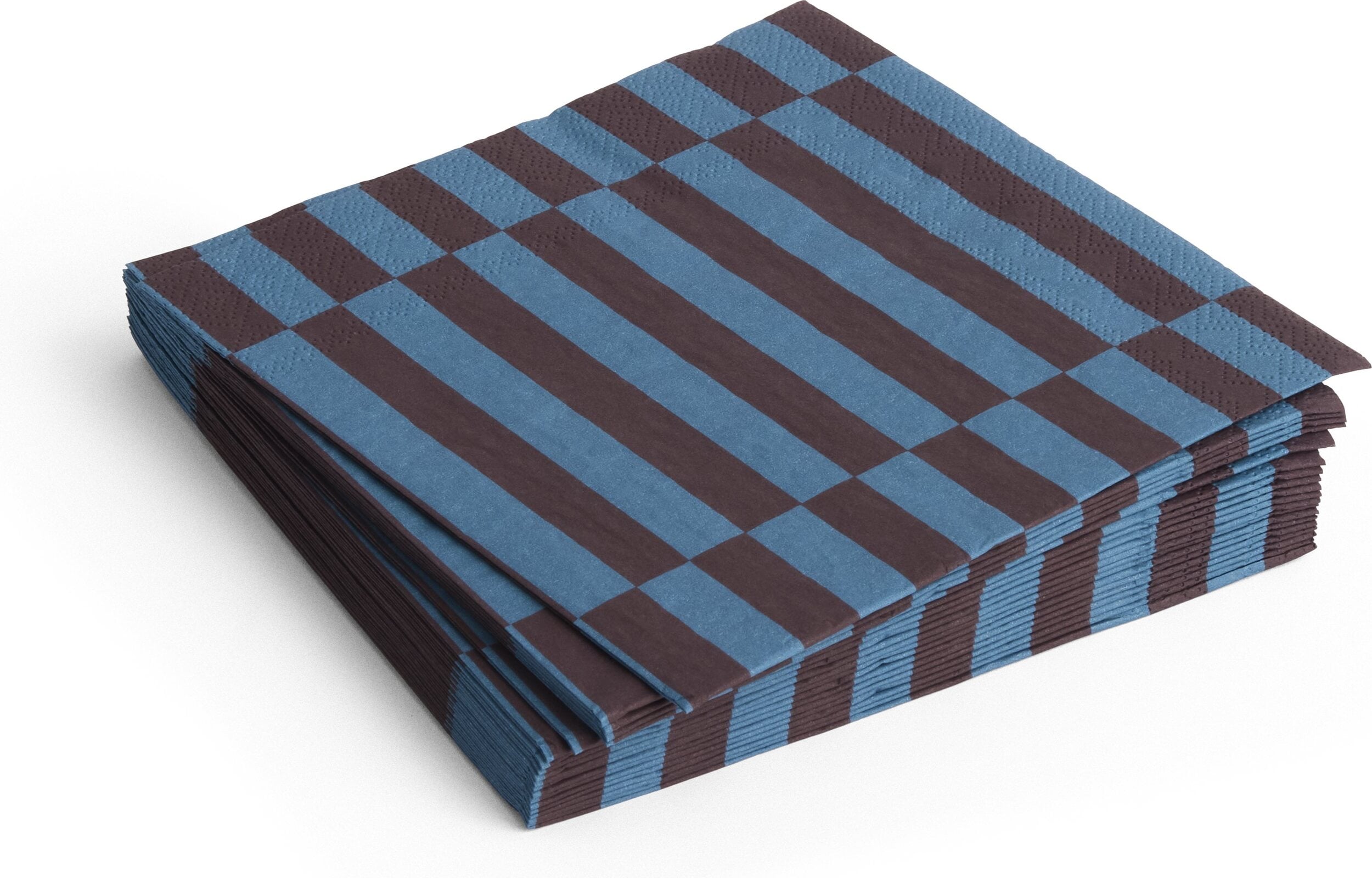 Hay Pattern Papierservietten, 33 x 33 cm, Anthrazit-Bordeaux gestreift, 20 St.