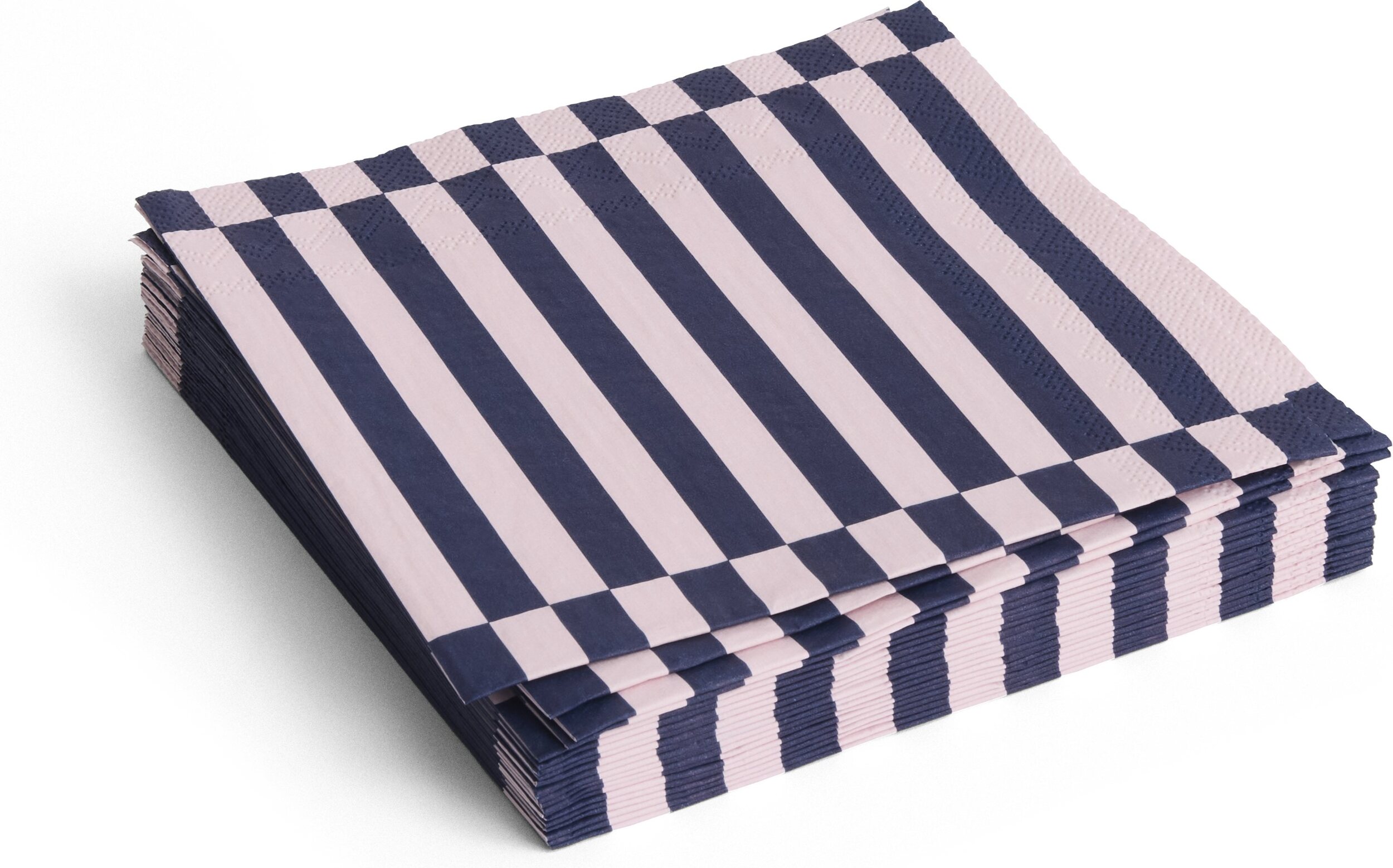 Hay Pattern Papierservietten 33 x 33 cm, hellrosa-blau gestreift, 20 St.