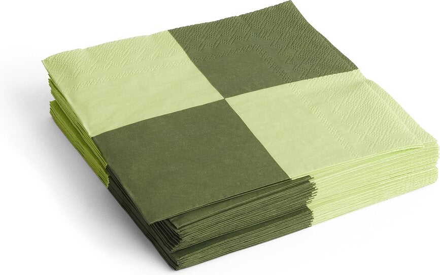 Hay Pattern Salvete papirnate 40 x 40 cm svijetlozelene karirane 20 kom.