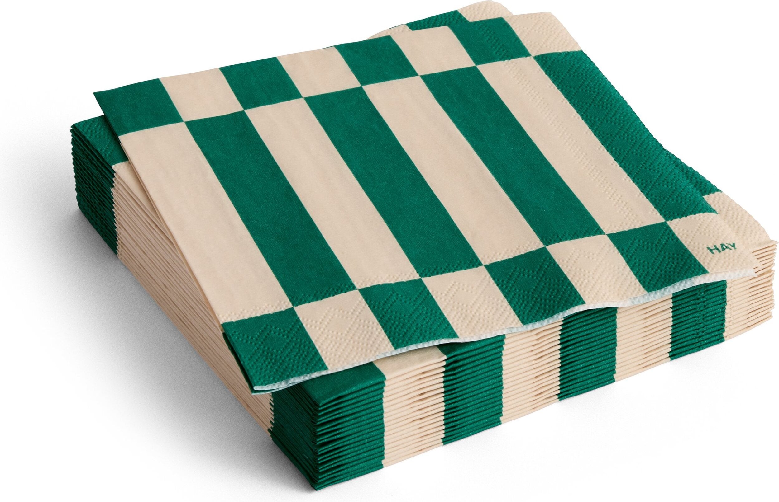 Hay Pattern Servietten 25 x 25 cm, grünes Schachbrettmuster, 20 St.