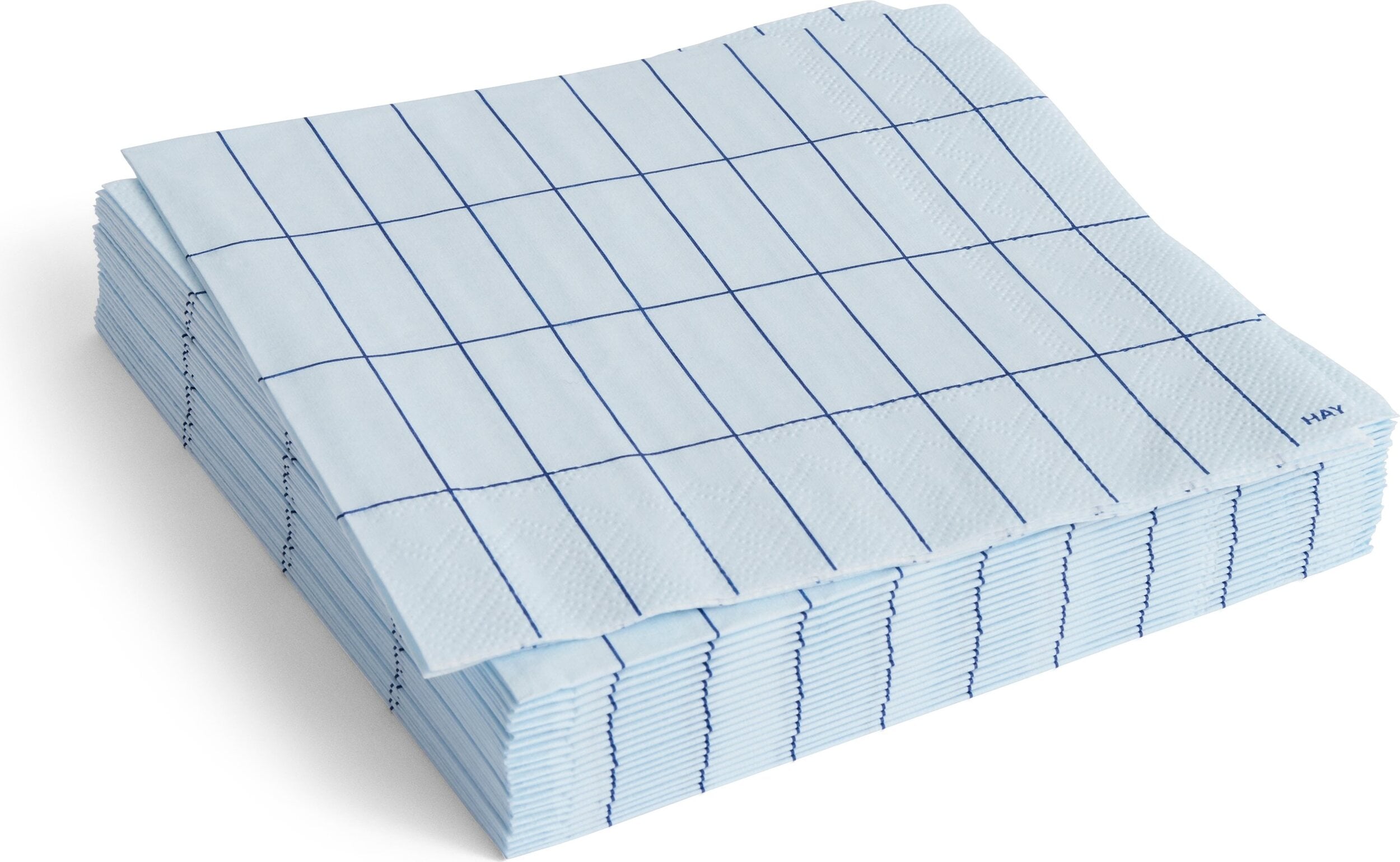 Hay Pattern Servietten 33 x 33 cm, blau kariert, 20 St.