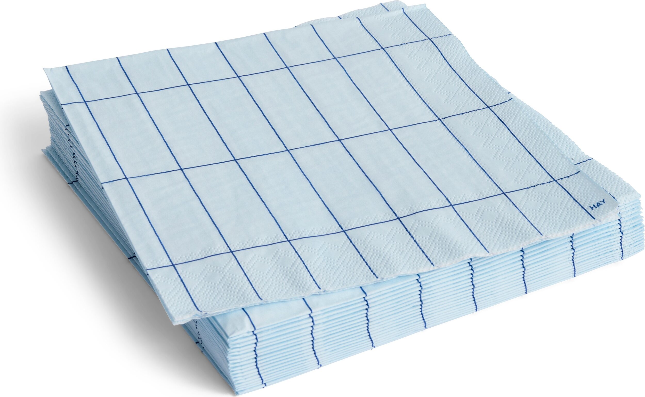 Hay Pattern Servietten 40 x 40 cm, blau kariert, 20 St.