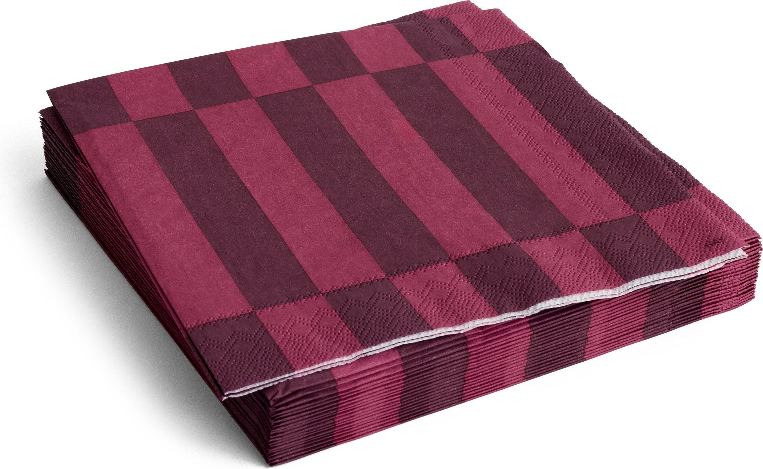 Hay Pattern Servietten 40 x 40 cm, bordeaux, kariert, 20 St.