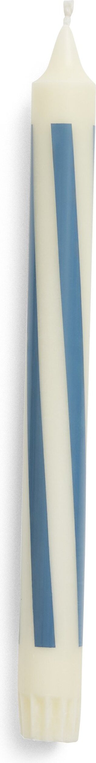 Hay Pattern Swirl Kerze, cremefarben, blau