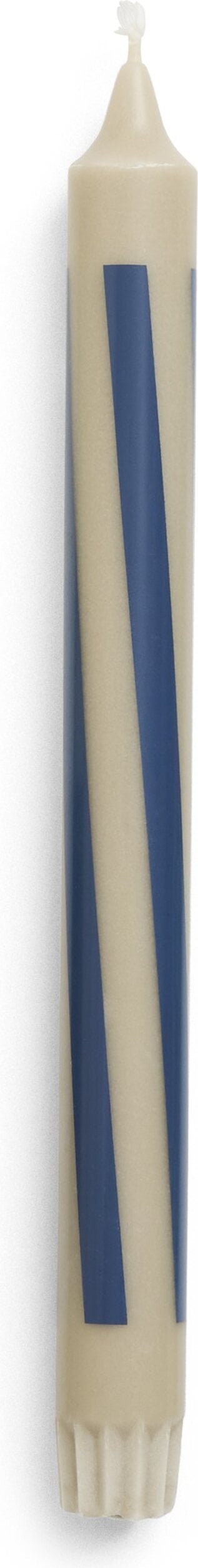 Hay Pattern Swirl Kerze sandfarben-blau