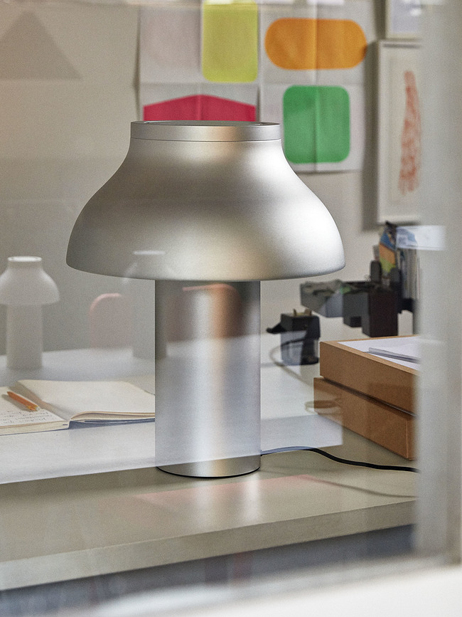 Hay PC L Επιτραπέζιο Φωτιστικό, ασημί