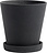 Hay Pot de Fleurs avec soucoupe, 15 cm, noir