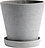 Hay Pot de Fleurs avec soucoupe, 17,5 cm, gris