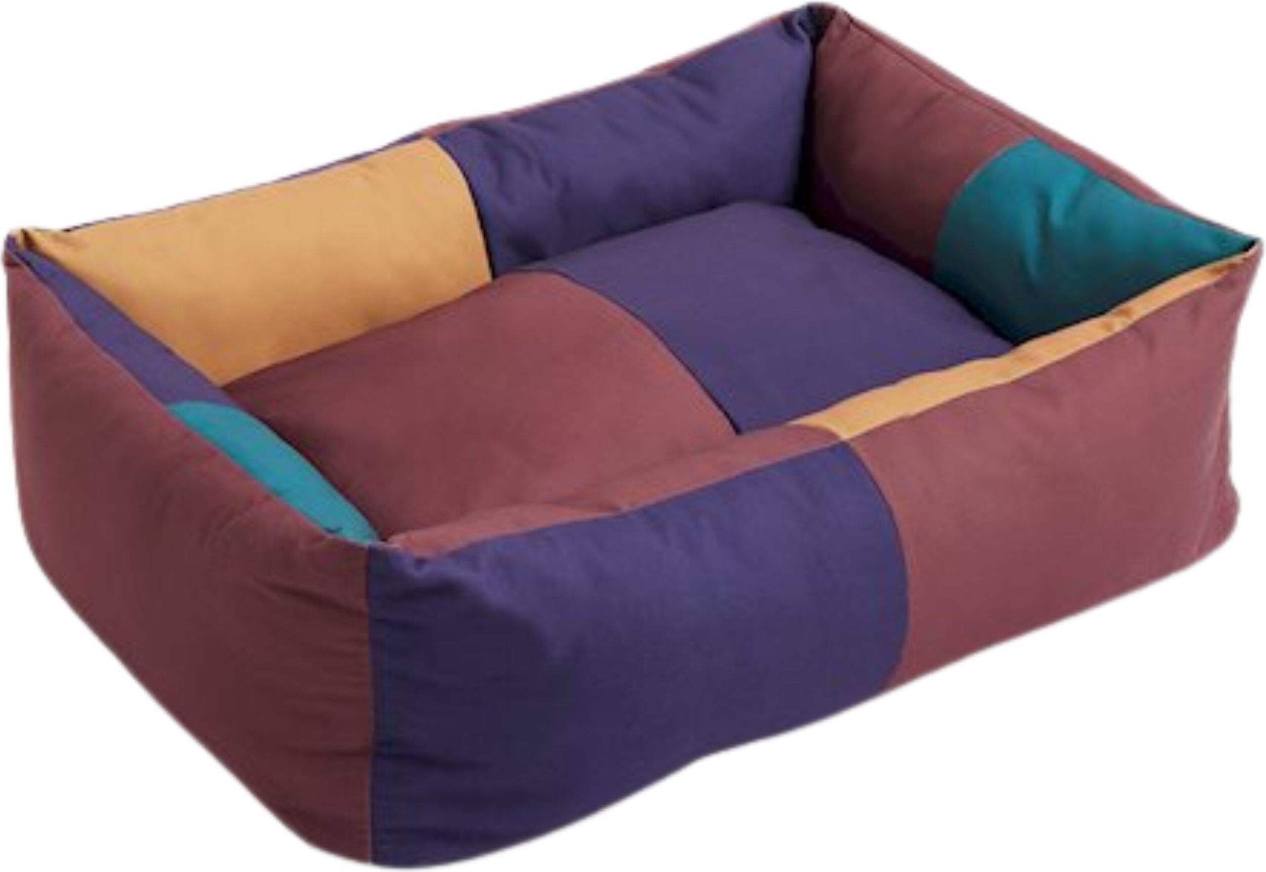 Hay Zip Hundebett L, burgunderrot, bunt