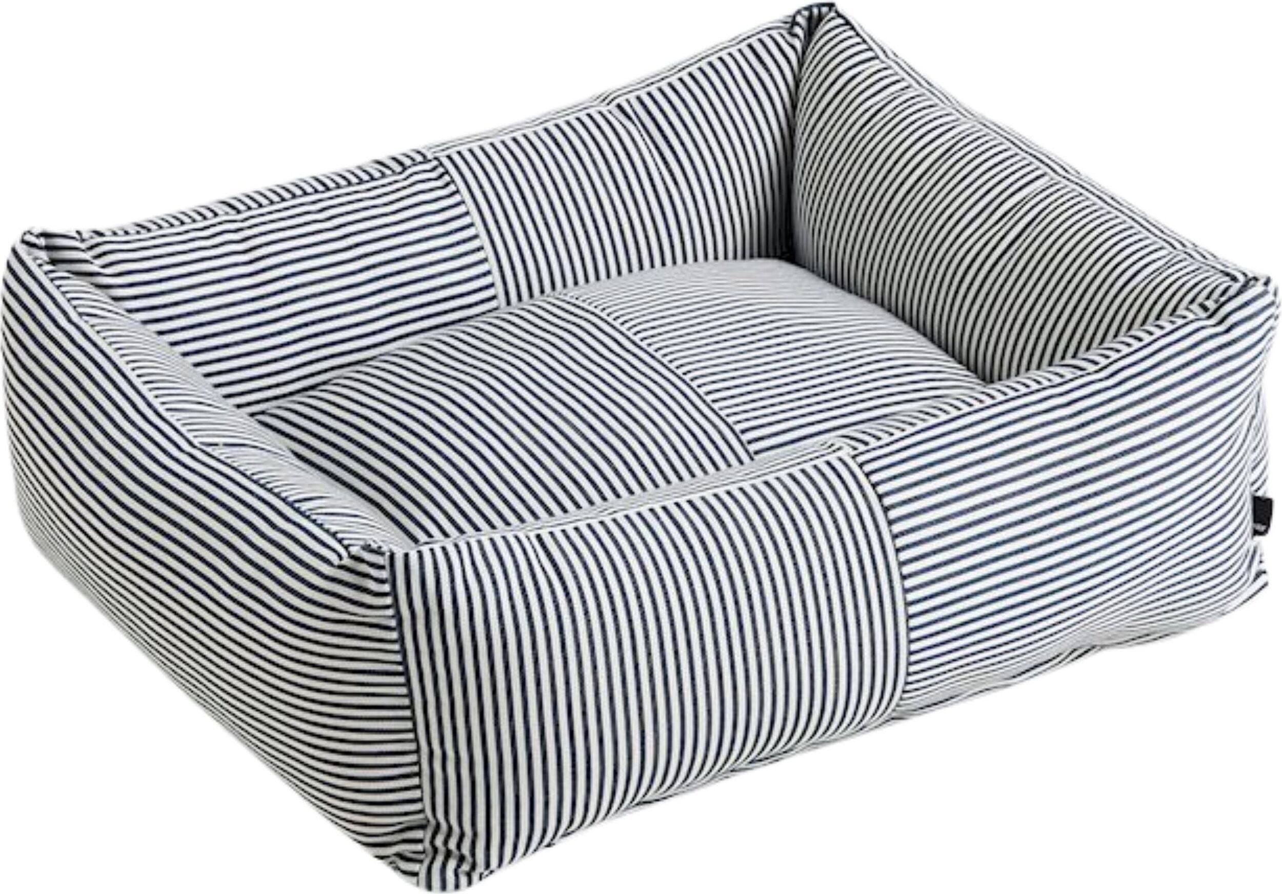 Hay Zip Hundebett S, blau-weiß gestreift