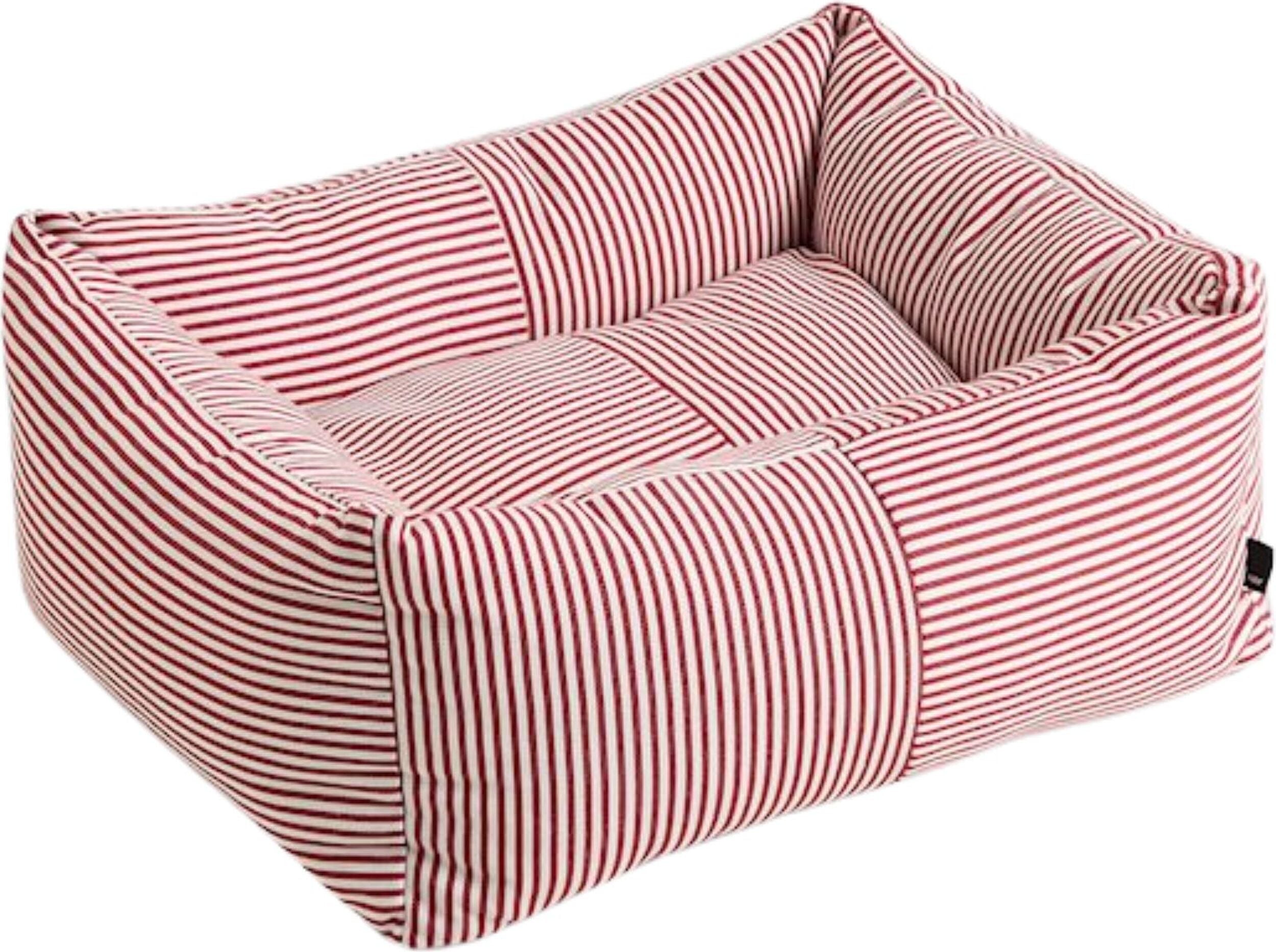 Hay Zip Hundebett XS, rot-weiß gestreift
