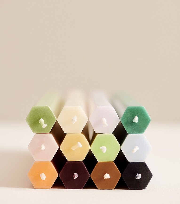 Hexagon Κεριά, παστέλ, 4 τμχ